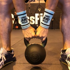 Bandes poignets CrossFit® couleur vert clair – édition logo