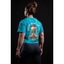 Blue oversized Crop Top WAKE UP BEFORE TIME CAP | VERY BAD WOD