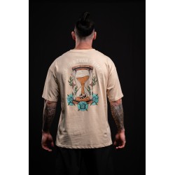 T-Shirt oversize unisexe brun grège WAKE UP BEFORE TIME CAP | VERY BAD WOD