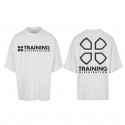 T-Shirt oversize unisexe blanc TRAINING DISTRIBUTION noir | TRAINING DISTRIBUTION
