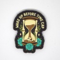 Patch PVC 3D velcro noir WAKE UP BEFORE TIME CAP | VERY BAD WOD