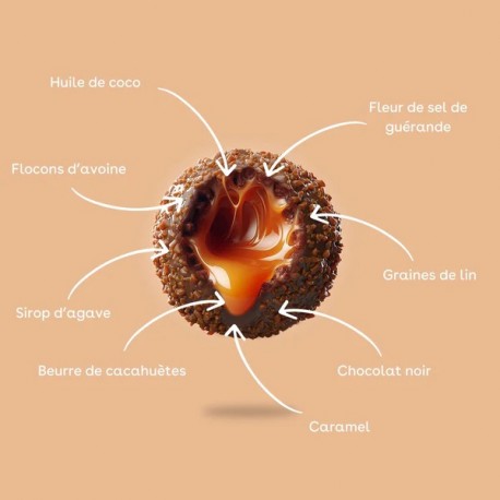 Monka Balls Caramel – Energy balls bio et veggie-friendly
