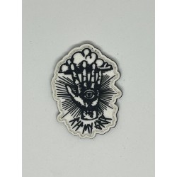 Patch PVC 3D velcro blanc RIP MY GRIP pour athlète | VERY BAD WOD