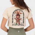 Crop Top Sport Femme beige - Master of Your Decisions - Justhang