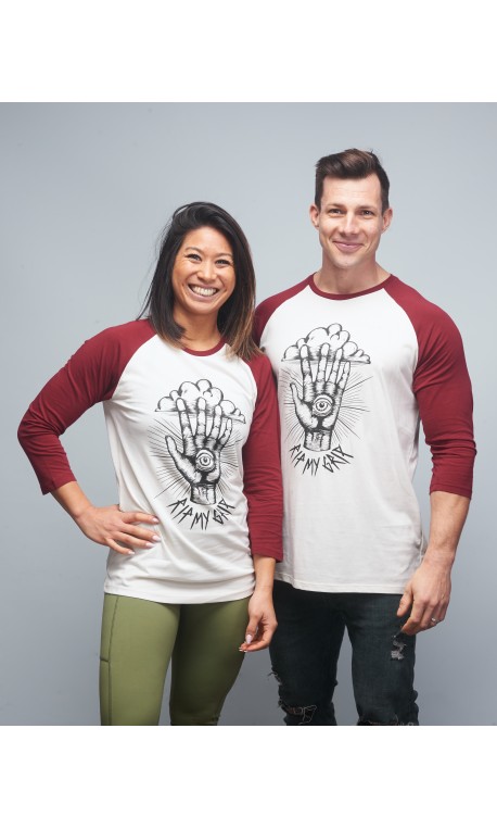 Baseball T-shirt unisexe bordeaux FRENCH WOD| VERY BAD WOD x WILL LENNART TATOO