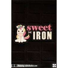 PVC Velcro patch black n°8 "SWEAT IRON"| PICSIL